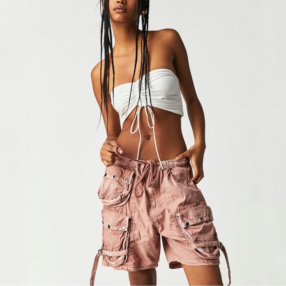 Free People Pants - Free People | Moon Bay Parachute Shorts in Pink Size S